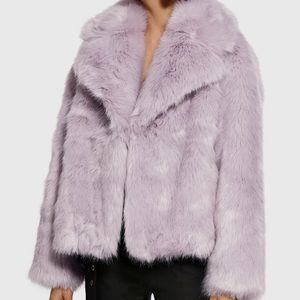A.L.C. Lavender faux fur coat